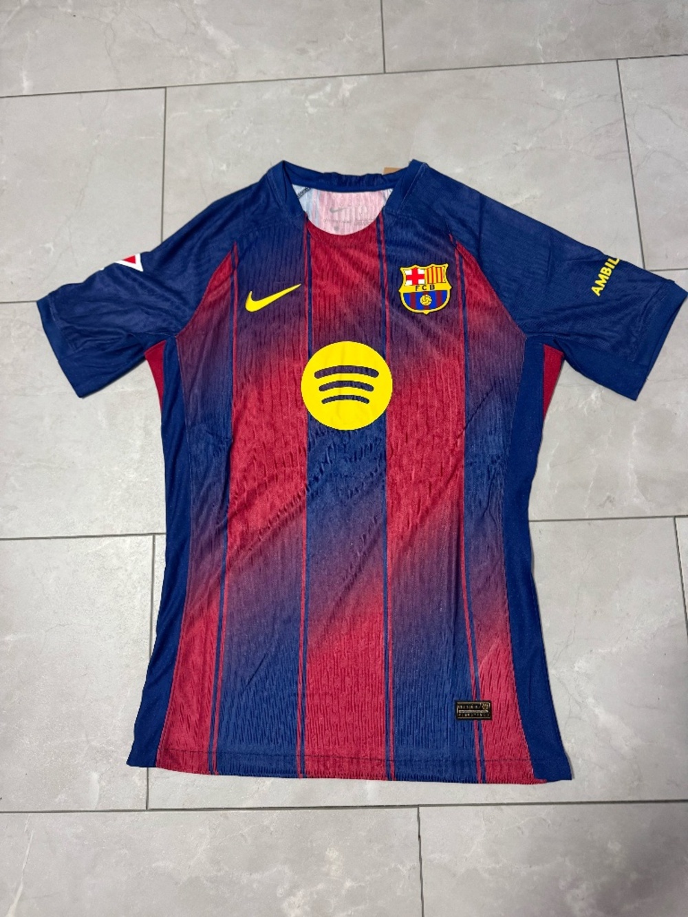 Nike FC Barcelona Raphinha Men's Blue & Red Stripe Soccer Jersey